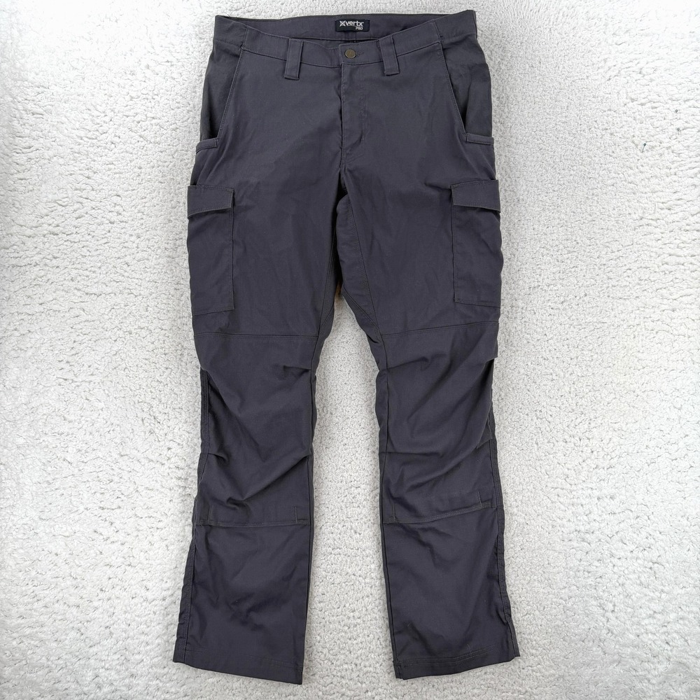 Vertx Pro Cargo Pants Mens 33x32 Gray Regular Fit Stretch Tactical VTX8602